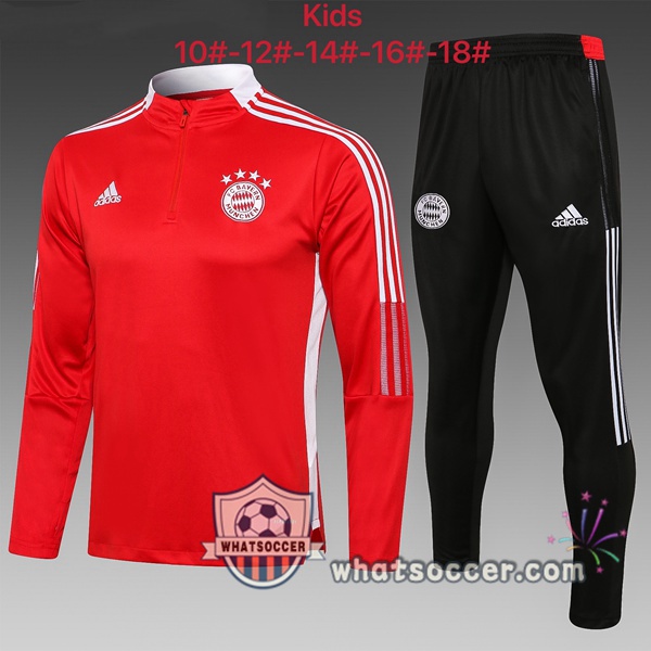 Bayern Munich Kids Red Tracksuit 2021-2022