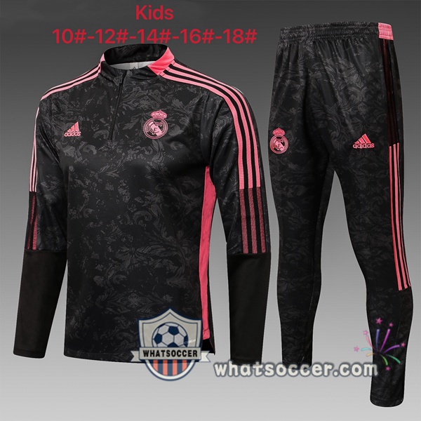 Real Madrid Kids Black Tracksuit 2021-2022