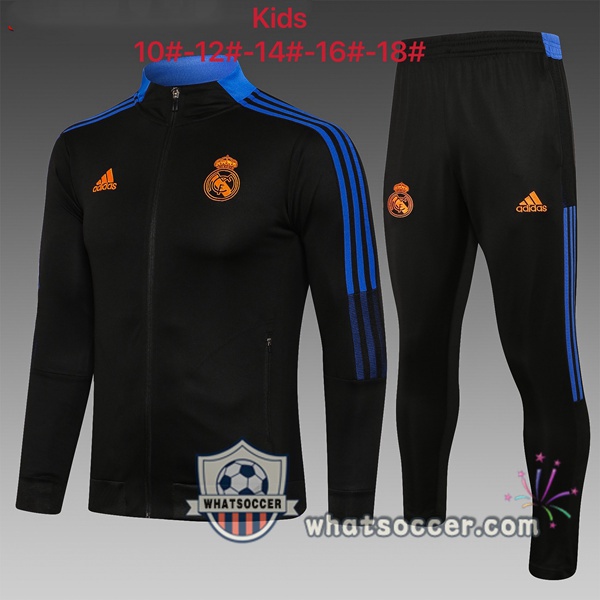 Real Madrid Kids Black Training Jacket 2021-2022