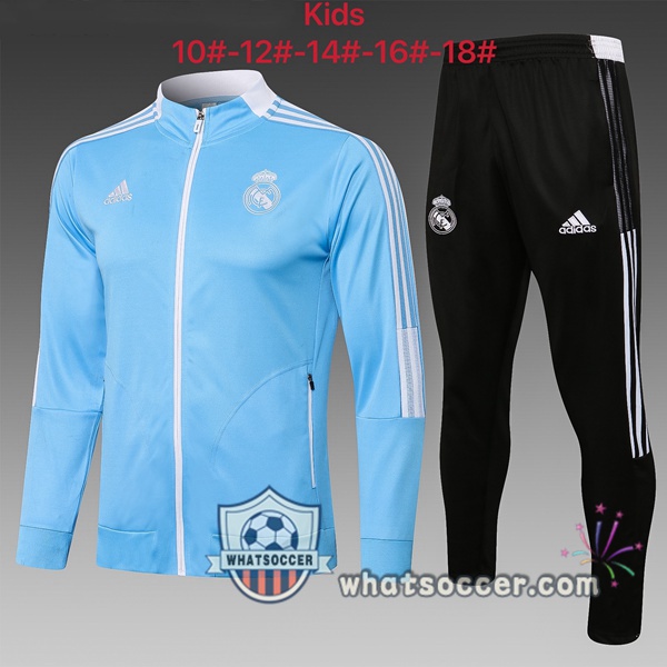 Real Madrid Kids Blue Training Jacket 2021-2022