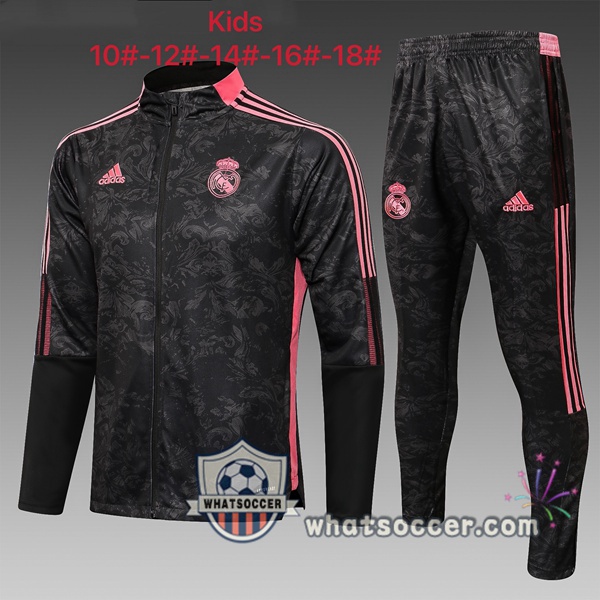 Real Madrid Kids Black Training Jacket 2021-2022
