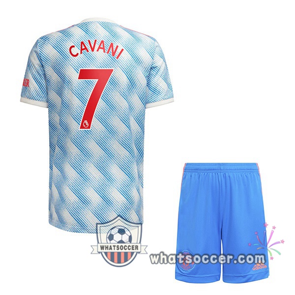 Manchester United (Cavani 7) Kids Away Soccer Jerseys 2021-2022