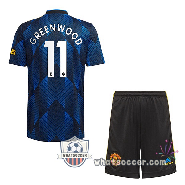 Manchester United (Greenwood 11) Kids Third Soccer Jerseys 2021-2022
