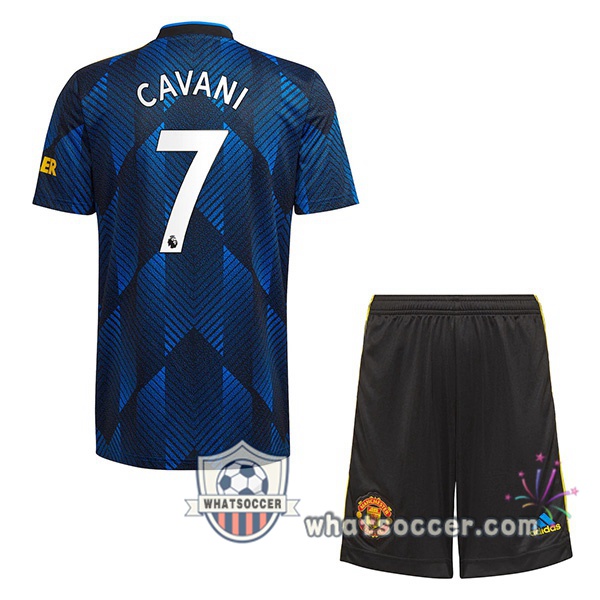 Manchester United (Cavani 7) Kids Third Soccer Jerseys 2021-2022