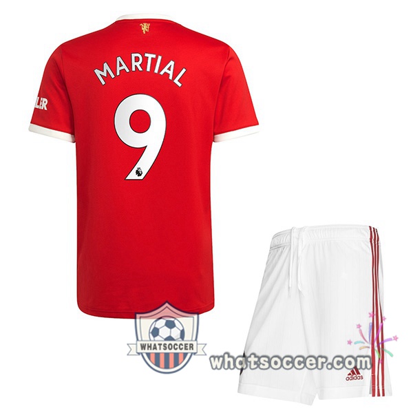 Manchester United (Martial 9) Kids Home Soccer Jerseys 2021-2022