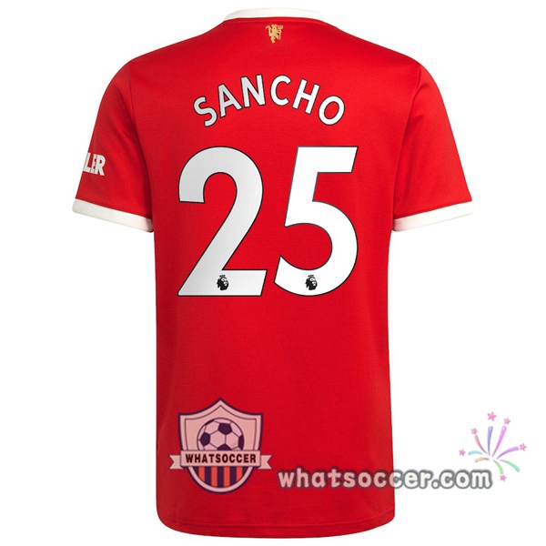 Manchester United (Sancho 25) Home Soccer Jerseys 2021-2022