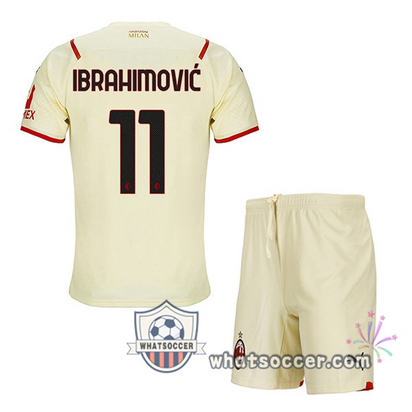 AC Milan (IBRAHIMOVIĆ 11) Kids Away Soccer Jerseys 2021-2022