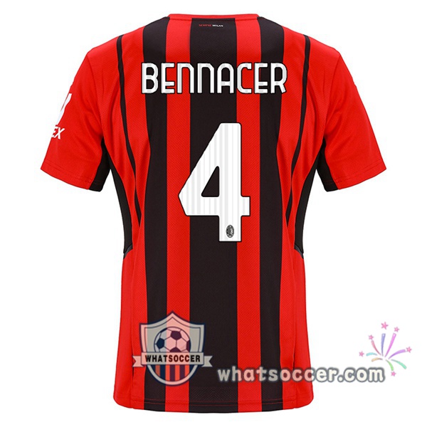 AC Milan (BENNACER 4) Home Soccer Jerseys 2021-2022