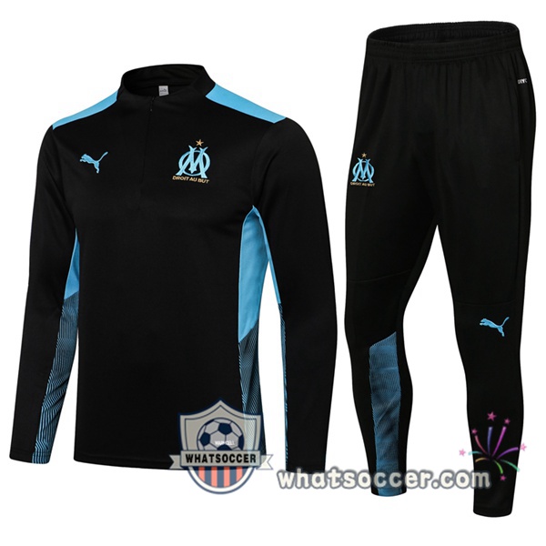 Marseille OM Black Blue Tracksuit 2021-2022