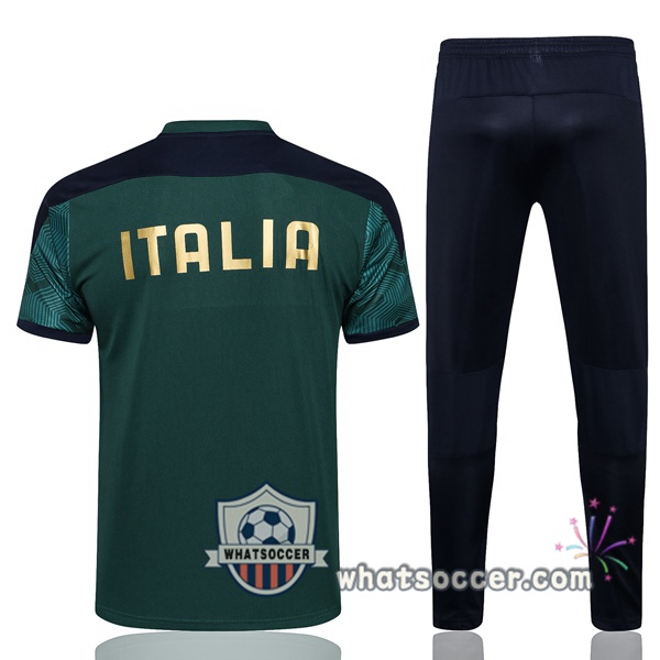 Italy Training T-Shirts + Pants Green 2021-2022