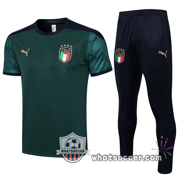 Italy Training T-Shirts + Pants Green 2021-2022