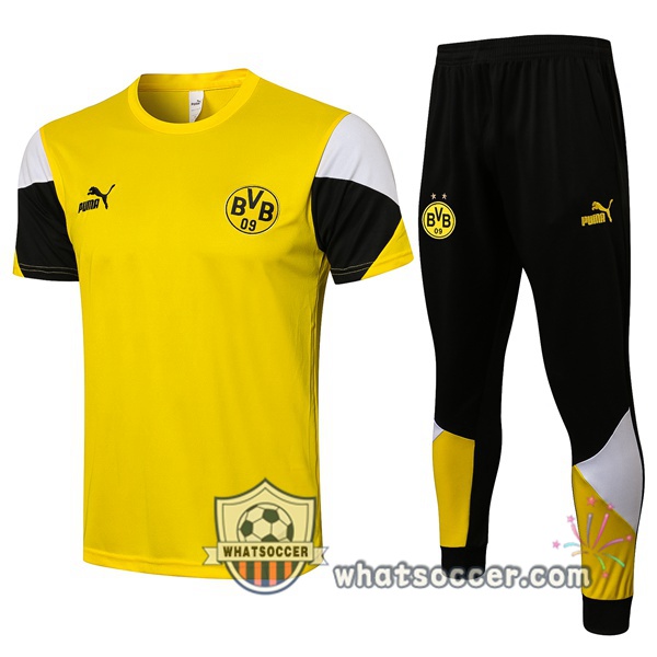 Dortmund BVB Training T-Shirts + Pants Yellow 2021-2022