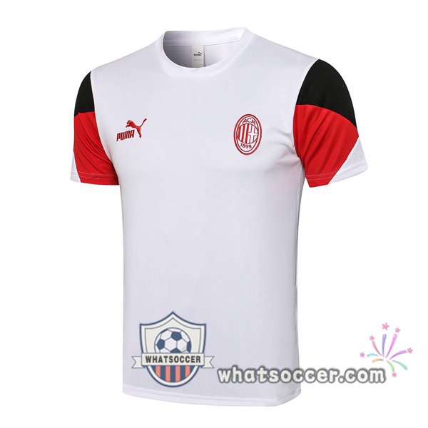 AC Milan White Red Training T-Shirts 2021-2022
