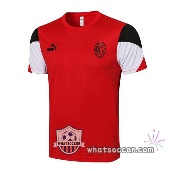 AC Milan Red White Training T-Shirts 2021-2022
