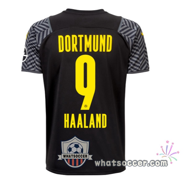 Dortmund BVB (Haaland 9) Away Soccer Jerseys 2021-2022