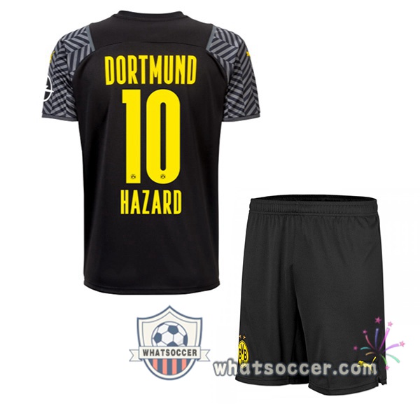 Dortmund BVB (Hazard 10) Kids Away Soccer Jerseys 2021-2022