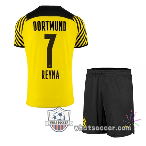 Dortmund BVB (Reyna 7) Kids Home Soccer Jerseys 2021-2022