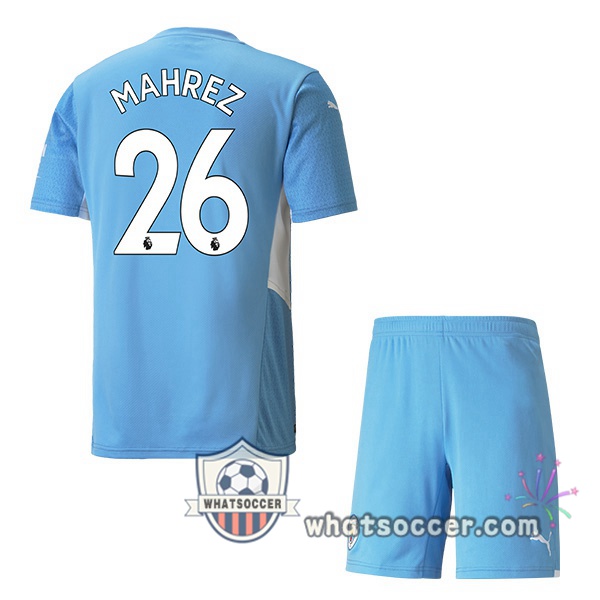 Manchester City (MAHREZ 26) Kids Home Soccer Jerseys 2021-2022