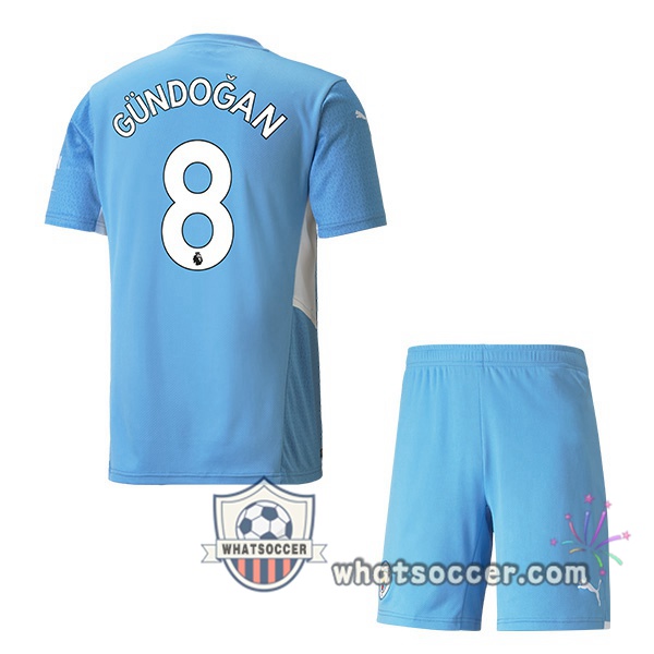 Manchester City (GÜNDOĞAN 8) Kids Home Soccer Jerseys 2021-2022