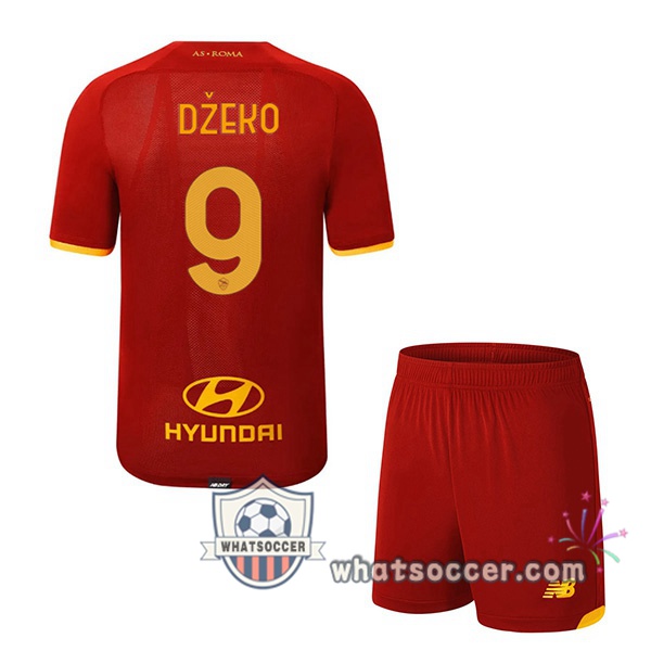 AS Roma (DŽEKO 9) Kids Home Soccer Jerseys 2021-2022
