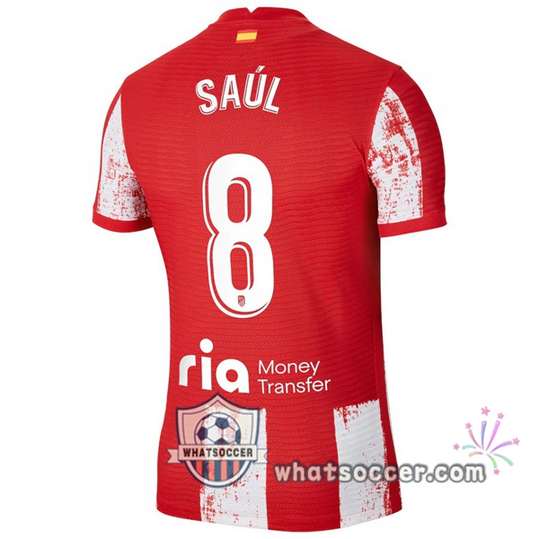 Atletico Madrid (Saúl 8) Home Soccer Jerseys 2021-2022