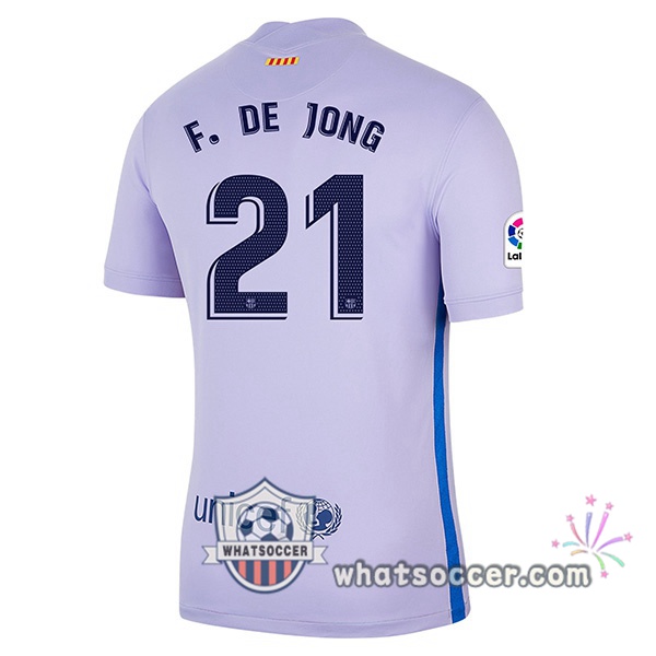 FC Barcelona (F. DE JONG 21) Kids Away Soccer Jerseys 2021-2022
