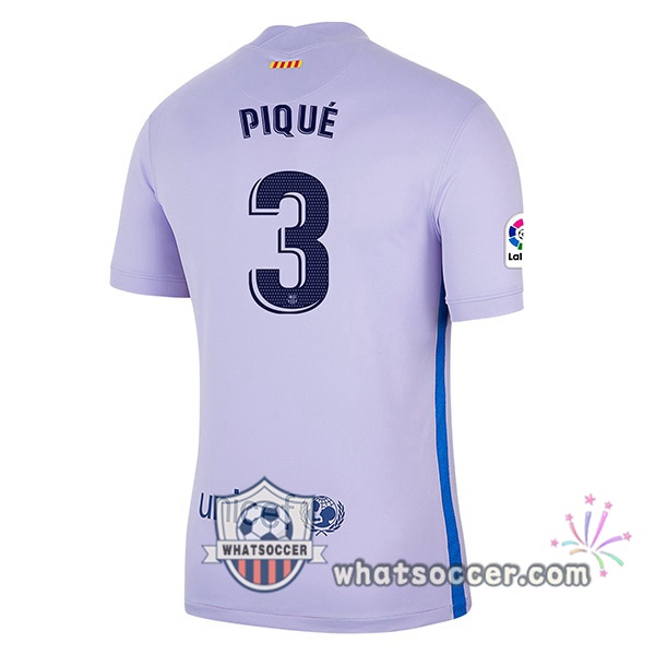 FC Barcelona (PIQUÉ 3) Kids Away Soccer Jerseys 2021-2022