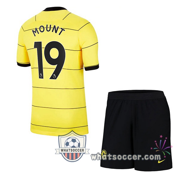 FC Chelsea (MOUNT 19) Kids Away Soccer Jerseys 2021-2022