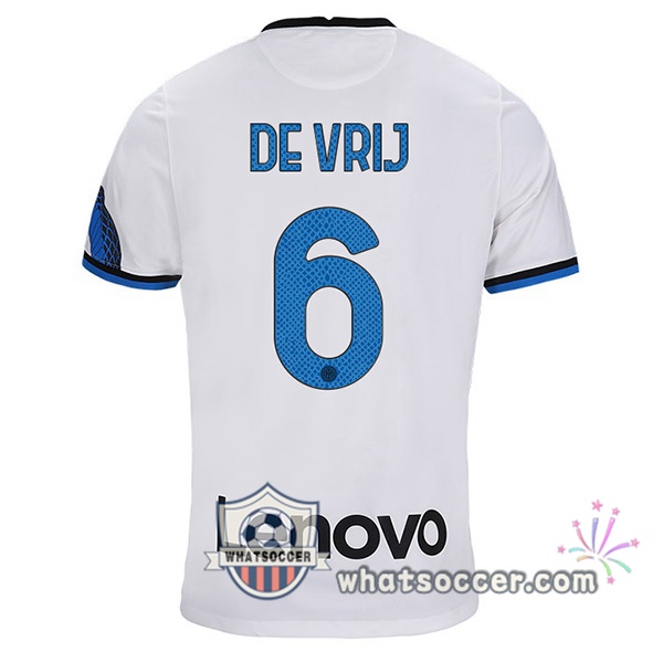 Inter Milan (DE VRIJ 6) Away Soccer Jerseys 2021-2022