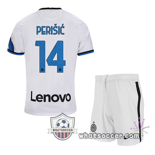 Inter Milan (PERIŠIĆ 14) Kids Away Soccer Jerseys 2021-2022