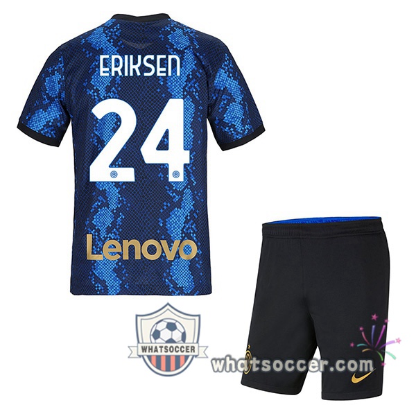 Inter Milan (ERIKSEN 24) Kids Home Soccer Jerseys 2021-2022