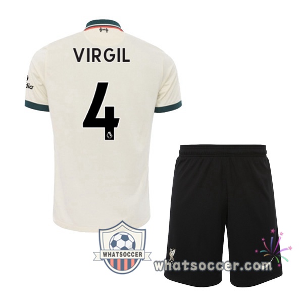 FC Liverpool (VIRGIL 4) Kids Away Soccer Jerseys 2021-2022