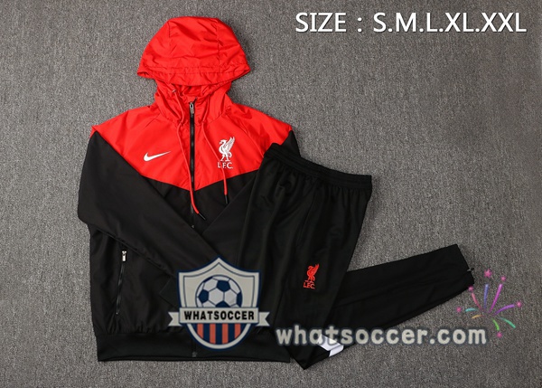 FC Liverpool Red Black Windbreaker 2021-2022