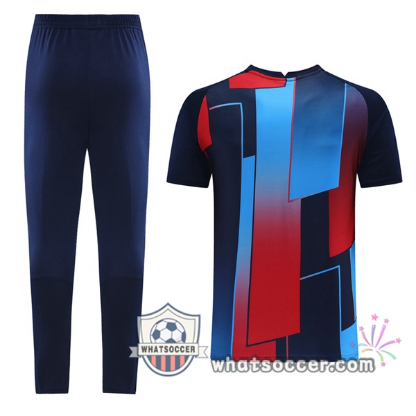 FC Barcelona Training T-Shirts + Pants Blue Red 2021-2022
