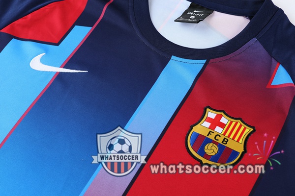 FC Barcelona Training T-Shirts + Pants Blue Red 2021-2022