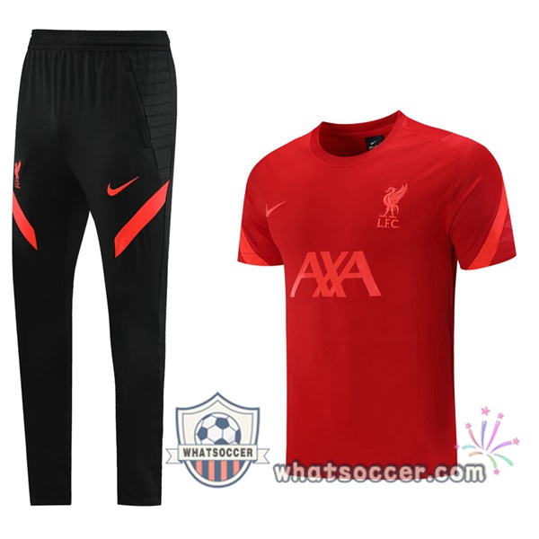 FC Liverpool Training T-Shirts + Pants Red 2021-2022