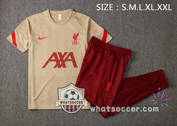 FC Liverpool Training T-Shirts + Pants Yellow 2021-2022