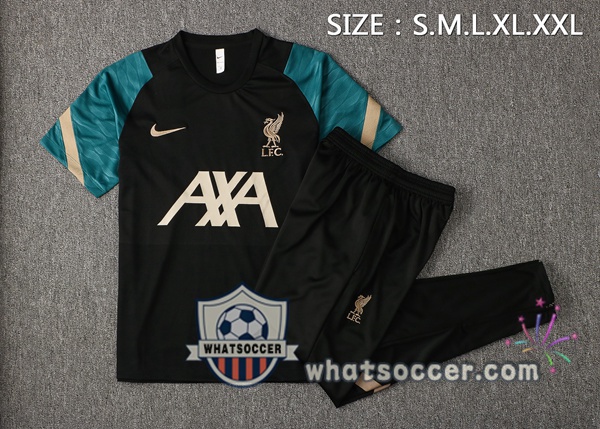 FC Liverpool Training T-Shirts + Pants Black 2021-2022