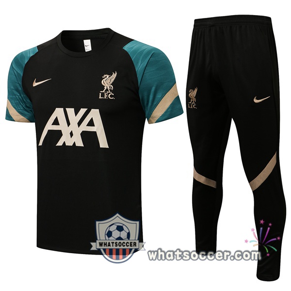 FC Liverpool Training T-Shirts + Pants Black 2021-2022