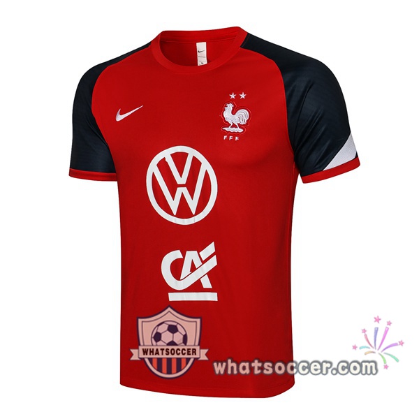 France Red Training T-Shirts 2021-2022