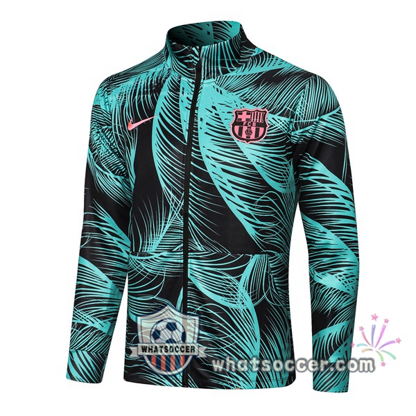 FC Barcelona Green Black Soccer Jacket 2021-2022