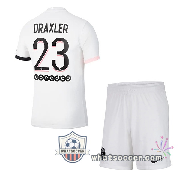 Jordan Paris PSG (Draxler 23) Kids Away Soccer Jerseys 2021-2022