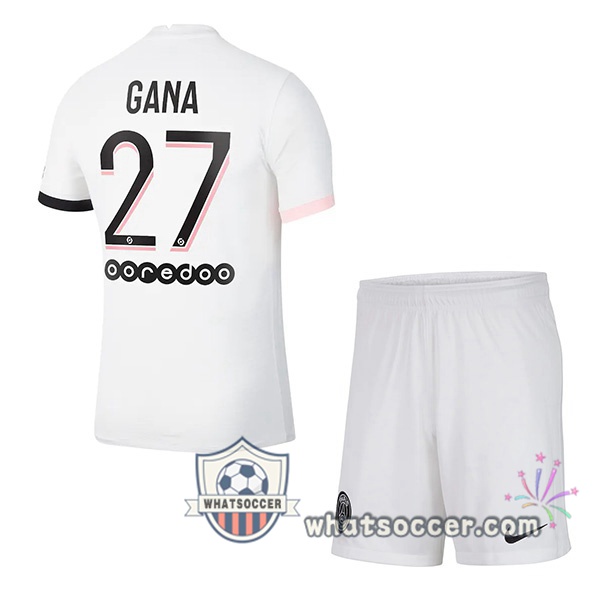 Jordan Paris PSG (Gana 27) Kids Away Soccer Jerseys 2021-2022