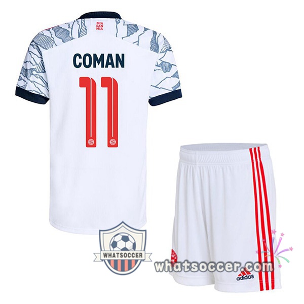Bayern Munich (Coman 11) Kids Third Soccer Jerseys 2021-2022