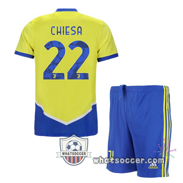 Juventus (CHIESA 22) Kids Third Soccer Jerseys 2021-2022
