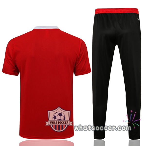 Training Polo Bayern Munich + Pants Red 2021-2022