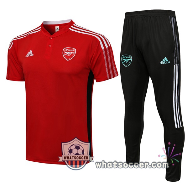 Training Polo Arsenal + Pants Red 2021-2022