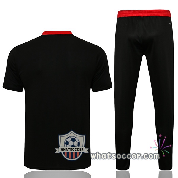 Training Polo Manchester United + Pants Black 2021-2022