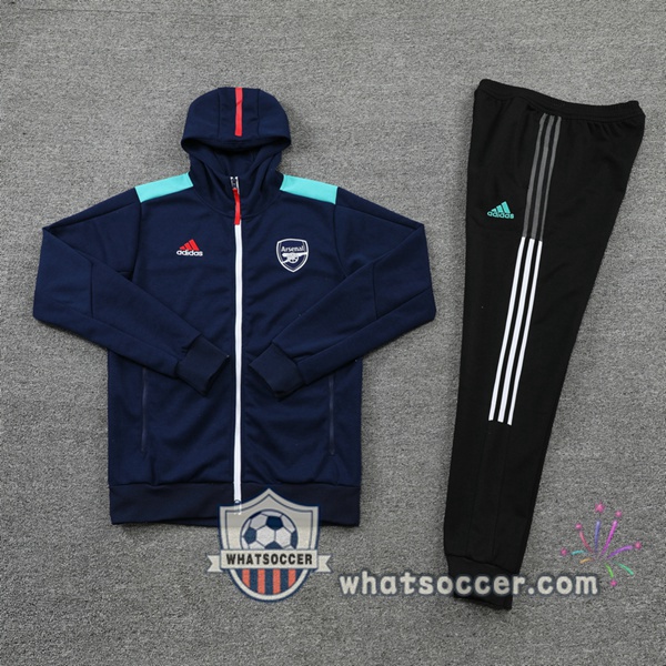 Arsenal Blue Royal Hooded Jacket 2021-2022