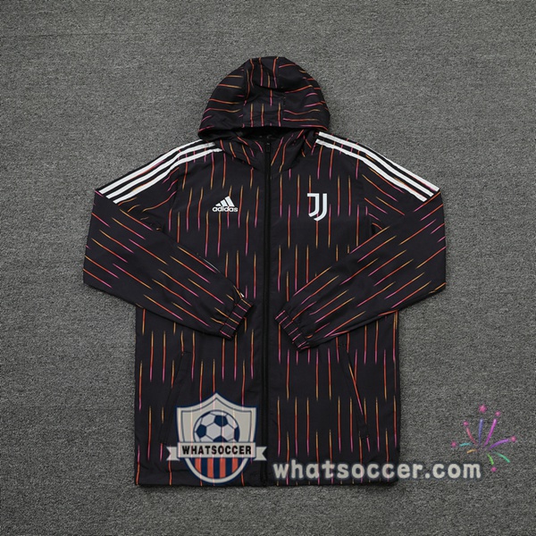 Juventus Black Windbreaker Hoodie 2021-2022